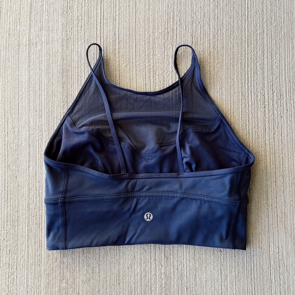 lululemon athletica sports bra crop top navy blue